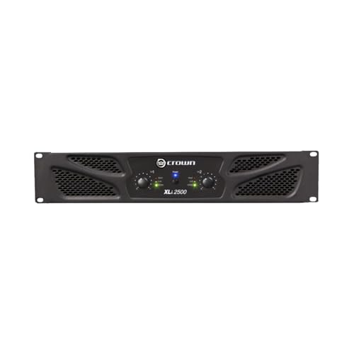 Crown XLi2500 Two-channel, 1500-Watt Bridged 8Ω Power Amplifier. Professional DJ, PA, Stage Amp. Black