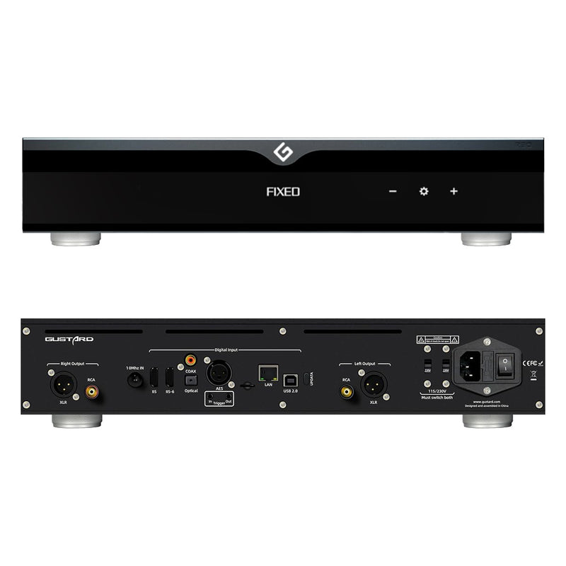 Gustard R30 R2R DAC | DSD512 PCM768kHz | USB, Optical, Coaxial, IIS, AES, LAN Input | Fully Discrete Balanced Digital-Analog Converter | Home Audio Network Streaming Decoder (Black)