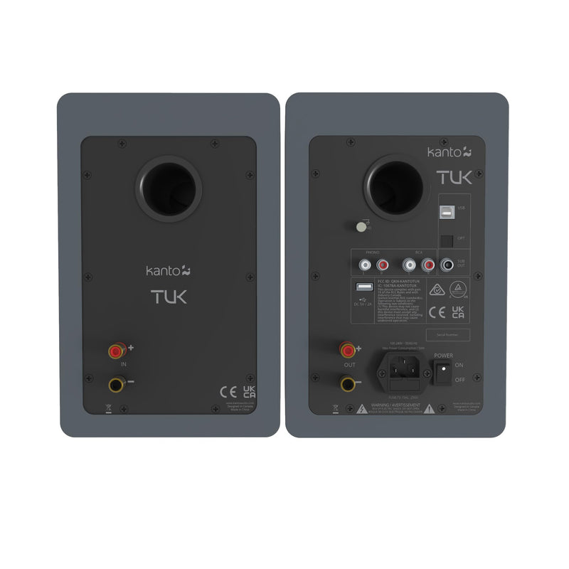 Kanto TUK Bookshelf Speakers – Matte Grey