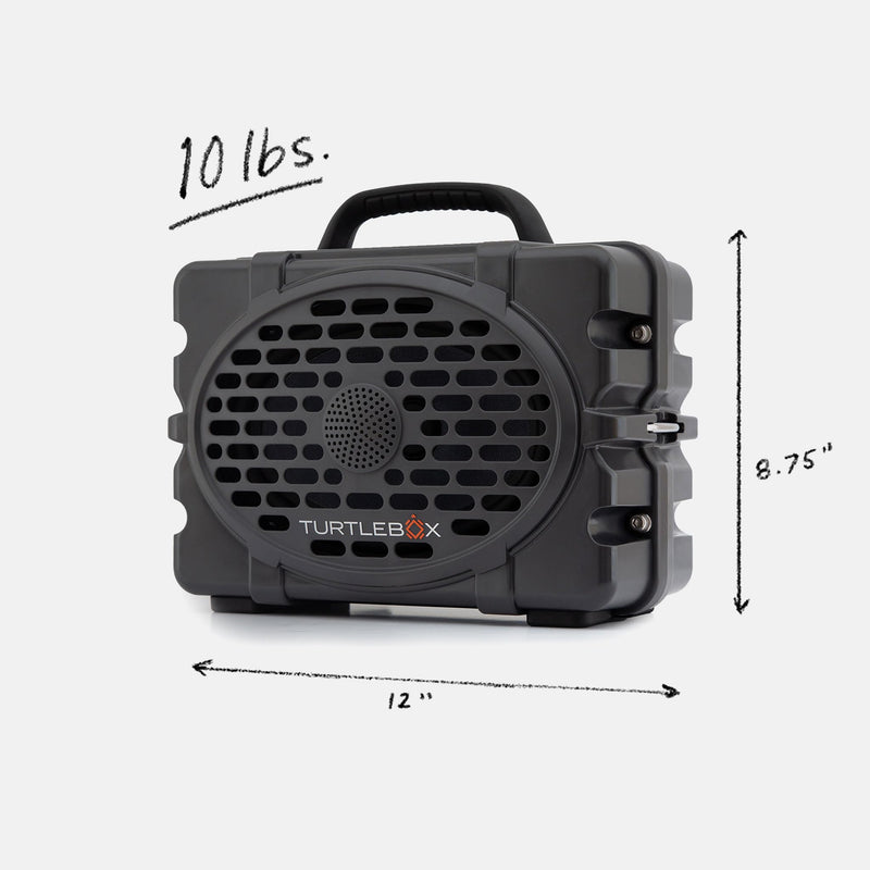 Turtlebox Original Gen 3: Portable Outdoor Bluetooth Speaker – Ultra-Loud (120dB), Waterproof (IP67), Rugged, Impact-Resistant, 3-Day Battery | Party Mode: Unlimited Pairing Stereo, Gray/Camo