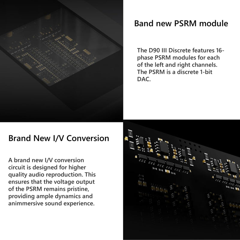 TOPPING D90 III Discrete Full Balance HiFi DAC with New PSRM Module, Bluetooth 5.1, PCM768kHz/32bit, DSD512, Ultra Low Jitter, 12V Trigger, USB/Coax/Opt/AES/IIS, Audio Preamp Decoder (Black)