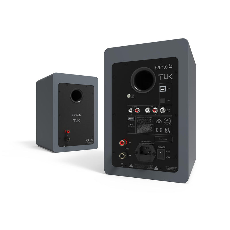 Kanto TUK Bookshelf Speakers – Matte Grey