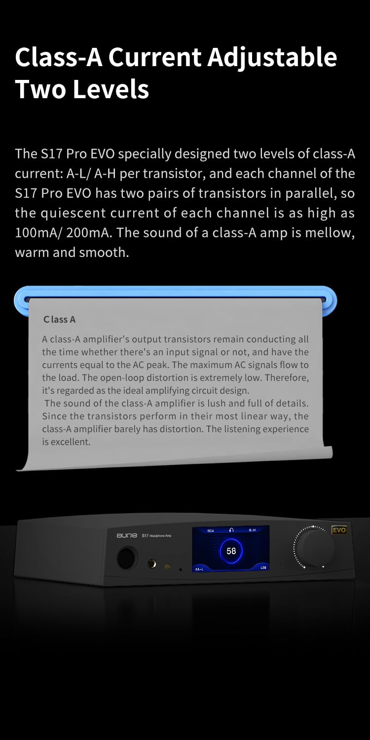 Aune S17 Pro EVO Headphone Amplifier – Silver