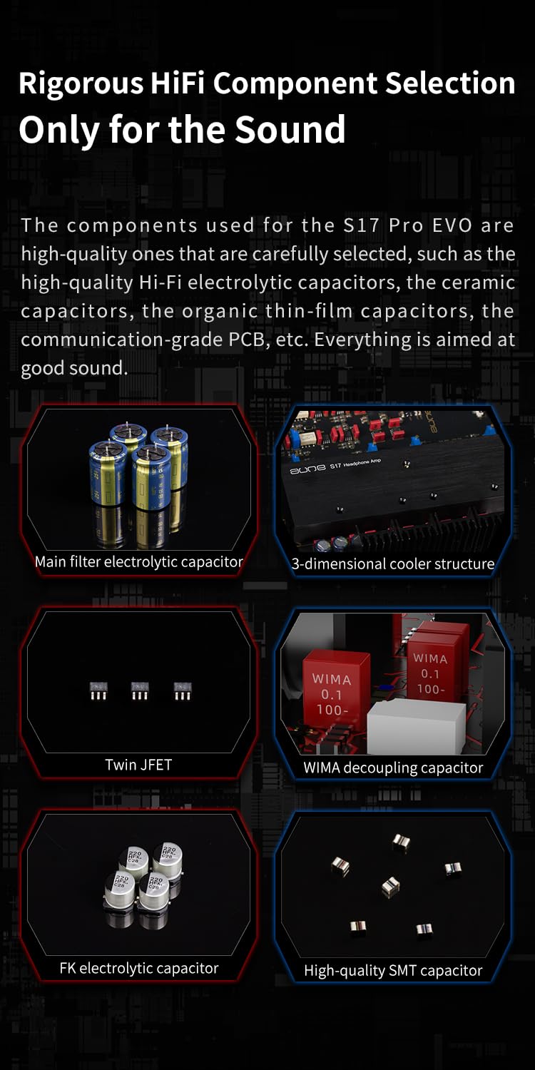 Aune S17 Pro EVO Headphone Amplifier – Silver