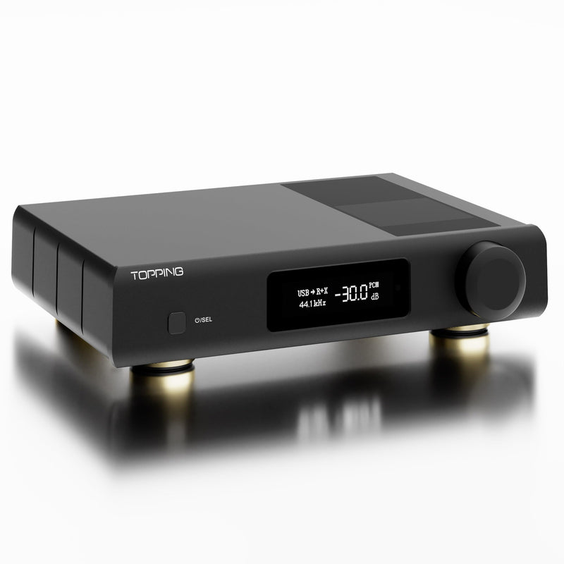 TOPPING D90 III Discrete Full Balance HiFi DAC with New PSRM Module, Bluetooth 5.1, PCM768kHz/32bit, DSD512, Ultra Low Jitter, 12V Trigger, USB/Coax/Opt/AES/IIS, Audio Preamp Decoder (Black)