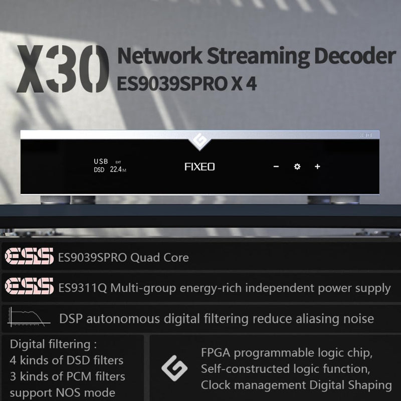 Gustard DAC-X30 HiFi Network Streaming DAC – Black