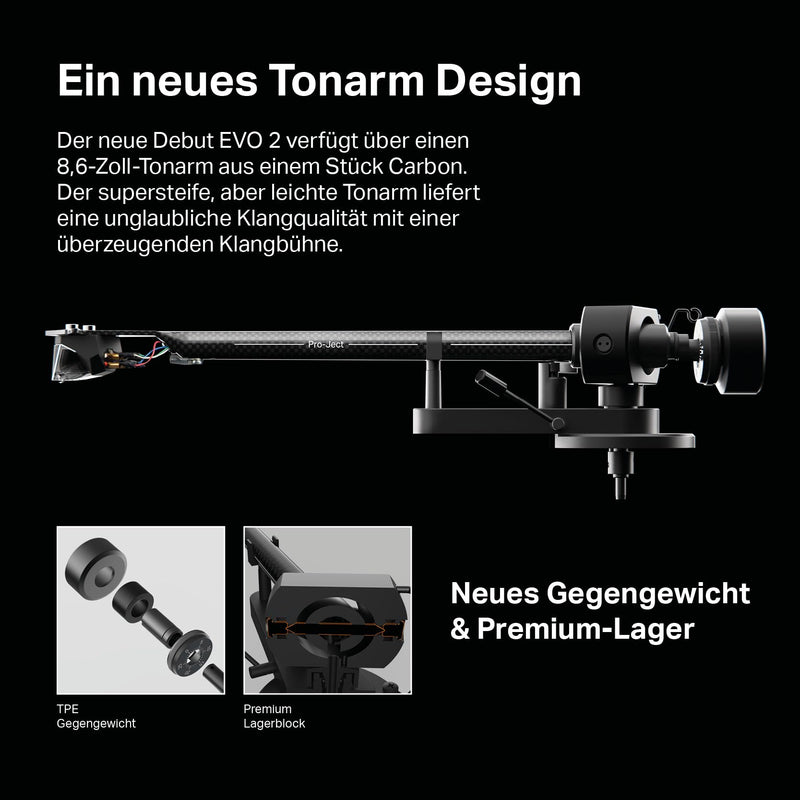 Pro-Ject Debut EVO 2 Turntable with Pick it MM EVO Cartridge (Real Wood Walnut)