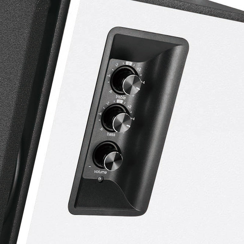 Edifier R1700BT Bluetooth Bookshelf Speaker - Active Near-Field Studio Monitors - Powered Speakers 2.0 Setup Wooden Enclosure - 66w RMS White