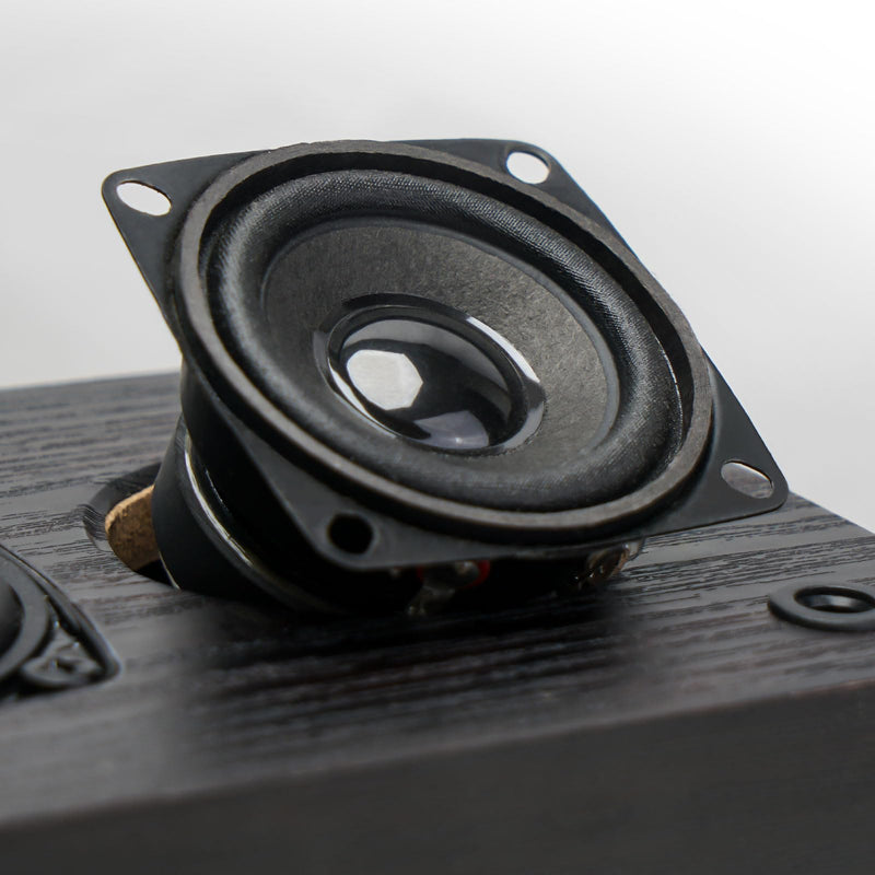 RIOWOIS Passive Bookshelf Speakers for Home Theater Surround Sound, Home Desktop Stereo Speakers with Crisper Sound and Classic Wood Grain for Record Player/Computer/TV, Wall Mountable, One Pair.