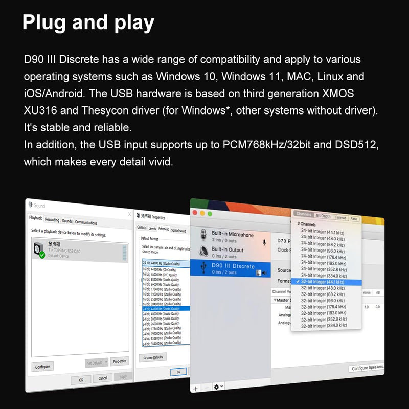 TOPPING D90 III Discrete Full Balance HiFi DAC with New PSRM Module, Bluetooth 5.1, PCM768kHz/32bit, DSD512, Ultra Low Jitter, 12V Trigger, USB/Coax/Opt/AES/IIS, Audio Preamp Decoder (Black)