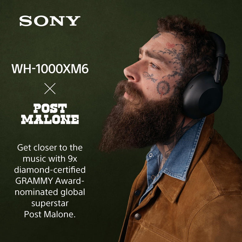 Sony WH-1000XM6 The Best Noise Canceling Wireless Headphones, HD NC Processor QN3, 12 Microphones, Adaptive NC Optimizer, Mastered by Engineers, Studio-Quality, 30-Hour Battery, Midnight Blue