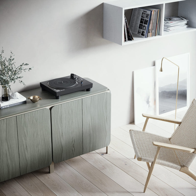 Technics Turntable, Premium Class HiFi Record Player with Coreless Direct, Stable Playback, Audiophile-Grade Cartridge and Auto-Lift Tonearm, Dustcover Included – SL-100C, Black (SL-100C-K)